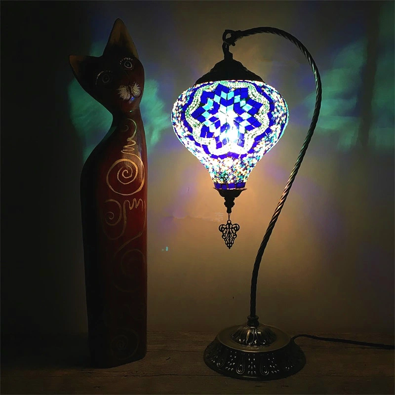 Turkish Mosaic Table Lamp Vintage Art Deco Bedside LED Lamp (WH-VTB-14)