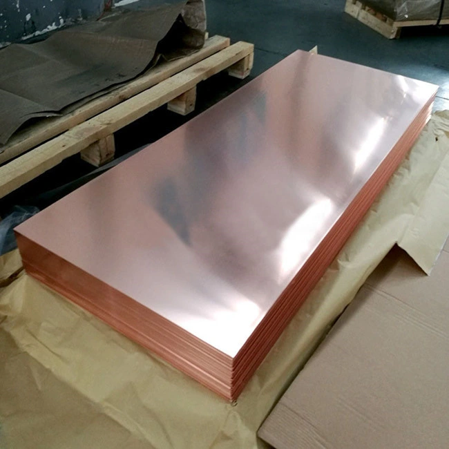 China Hot Sale 4X8 Red Sheets Customized 99.9% Pure Bronze / Brass T2 Copper Cathode Thick Sheet Plate