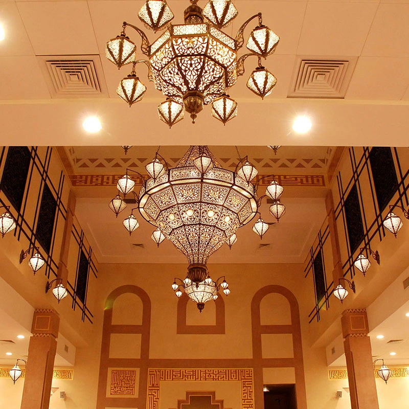 Guzhen Lighting Hotel Large Lobby Moroccan Islam Crystal Lighting Islamic Chandelier (WH-DC-54)