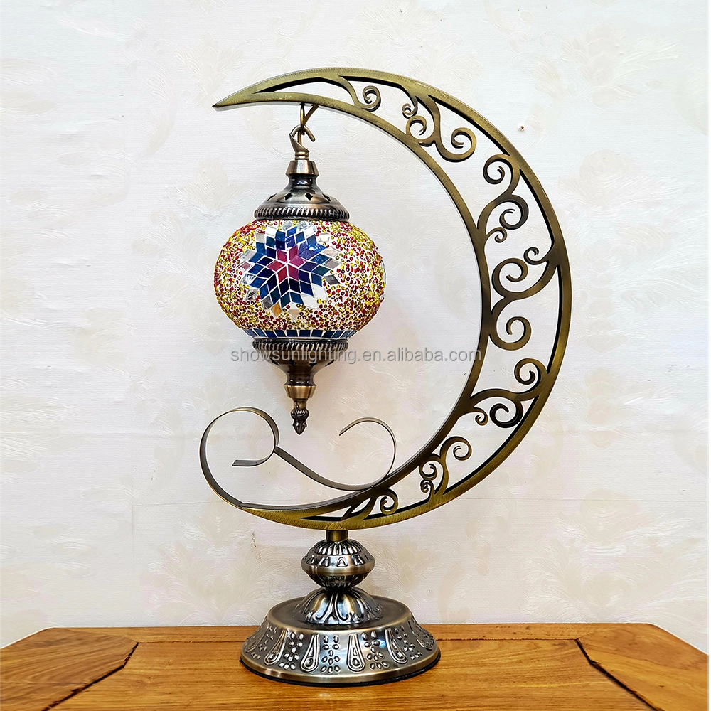 Moya Decorative Glass Handmade Turkish Style LED Table Lamp