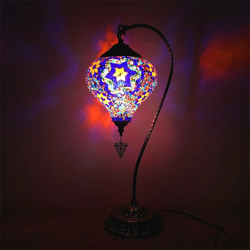 Turkish Mosaic Table Lamp Vintage Art Deco Bedside LED Lamp (WH-VTB-14)