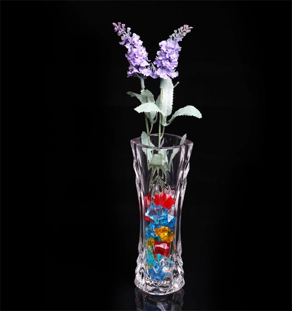 Modern Resin Vase Crystal Vase for Wedding Decoration Flower Transparent Water Culture Plastic Vase Display Table Flower Pots Tall Cylinder Clear Vases