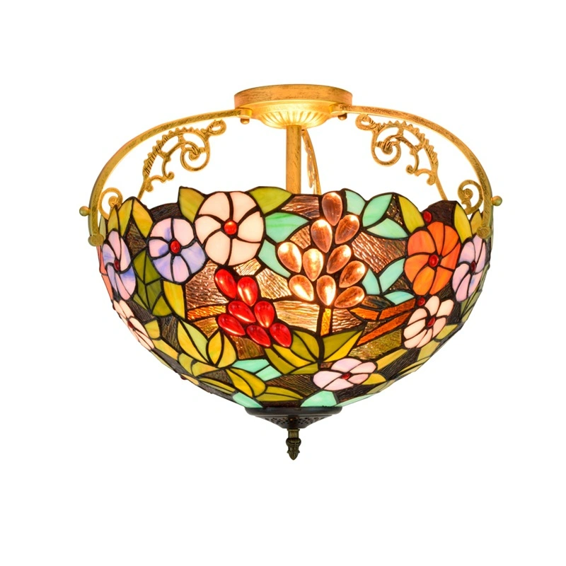 Turkish Colorful Glass Pendent Light Fixtures Kitchen Basket Empire Chandelier (WH-TA-35)