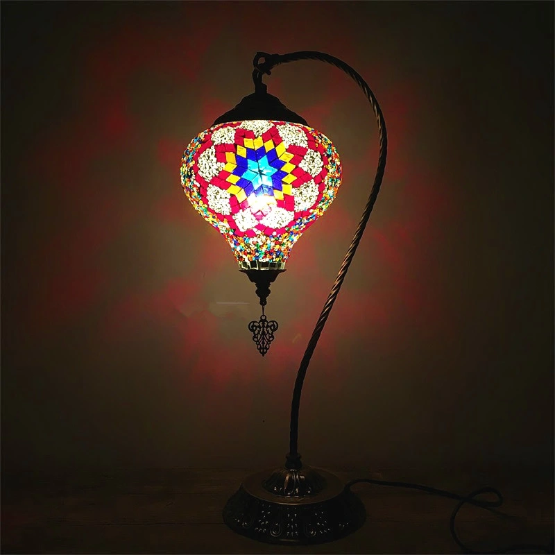 Turkish Mosaic Table Lamp Vintage Art Deco Bedside LED Lamp (WH-VTB-14)